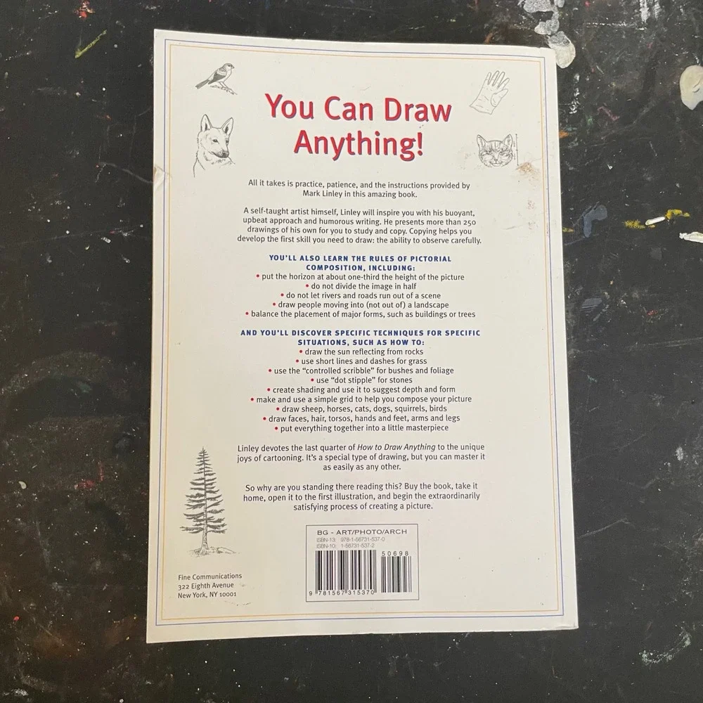 How to Draw Anything by Mark Linley Art Instruction Sketching Guide Paperback